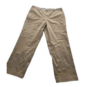 Brooks Brothers Advantage Chino Clark Mens Beige Cotton Pants 42 / 32